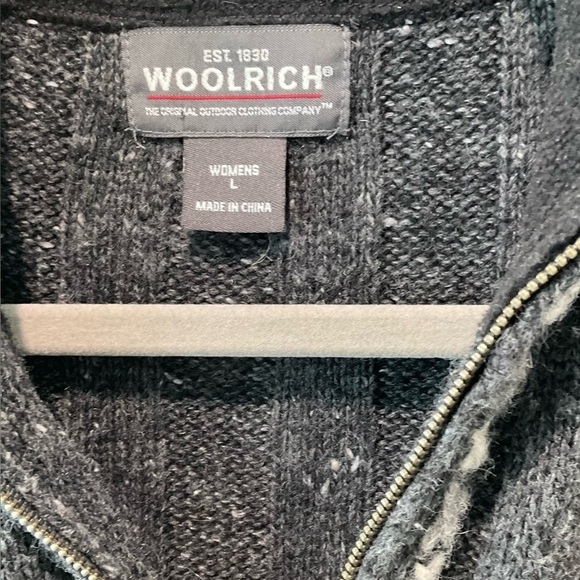 VTG WOOLRICH Woman Wool Blend Cottage Core Farm Granny Pullover Sweater 1/4 Zip - Picture 6 of 6